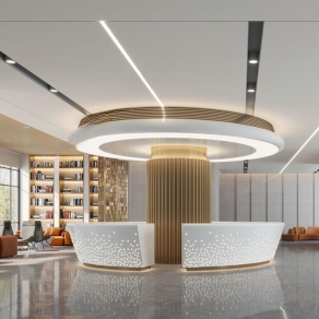 现代公司大堂3D模型下载